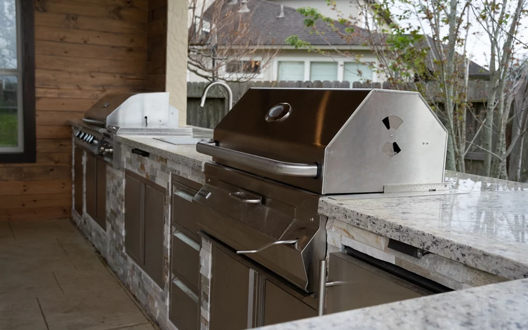 An outdoor kitchen in Houston